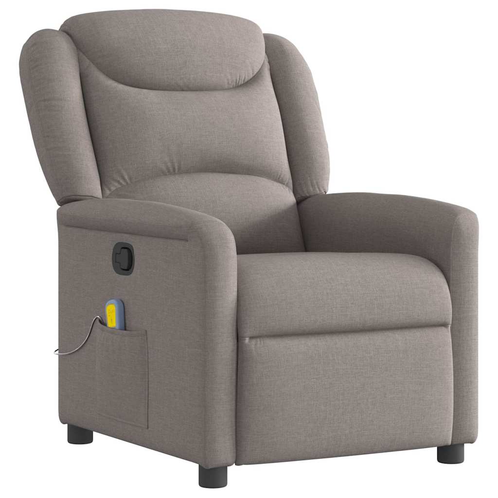 Fauteuil de massage inclinable Taupe Tissu