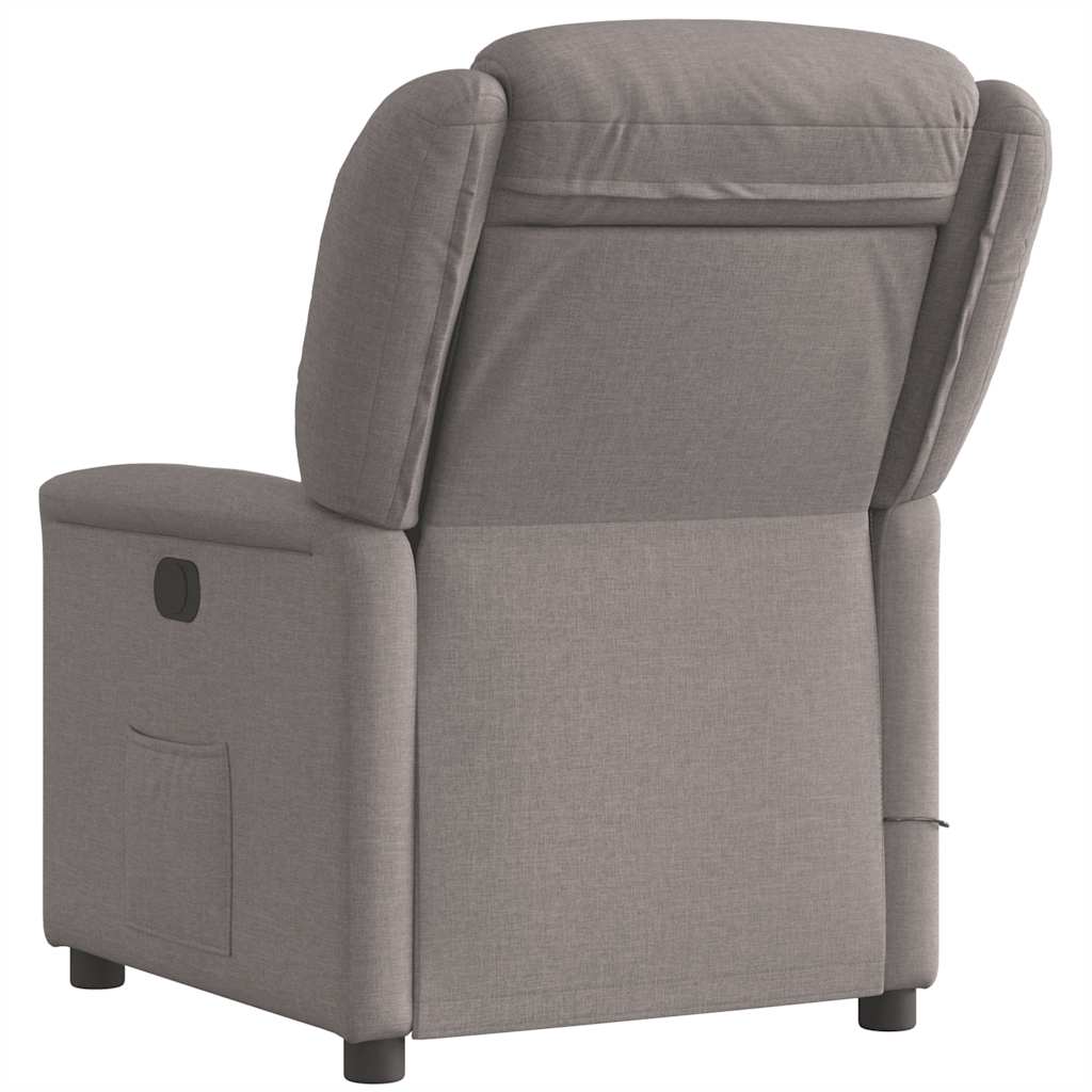 Fauteuil de massage inclinable Taupe Tissu