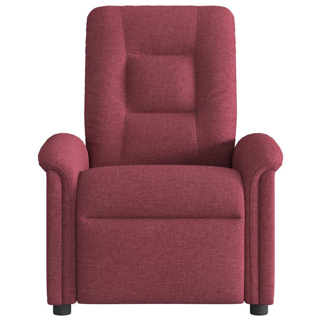 Fauteuil de massage inclinable Rouge bordeaux Tissu Fauteuils vidaXL