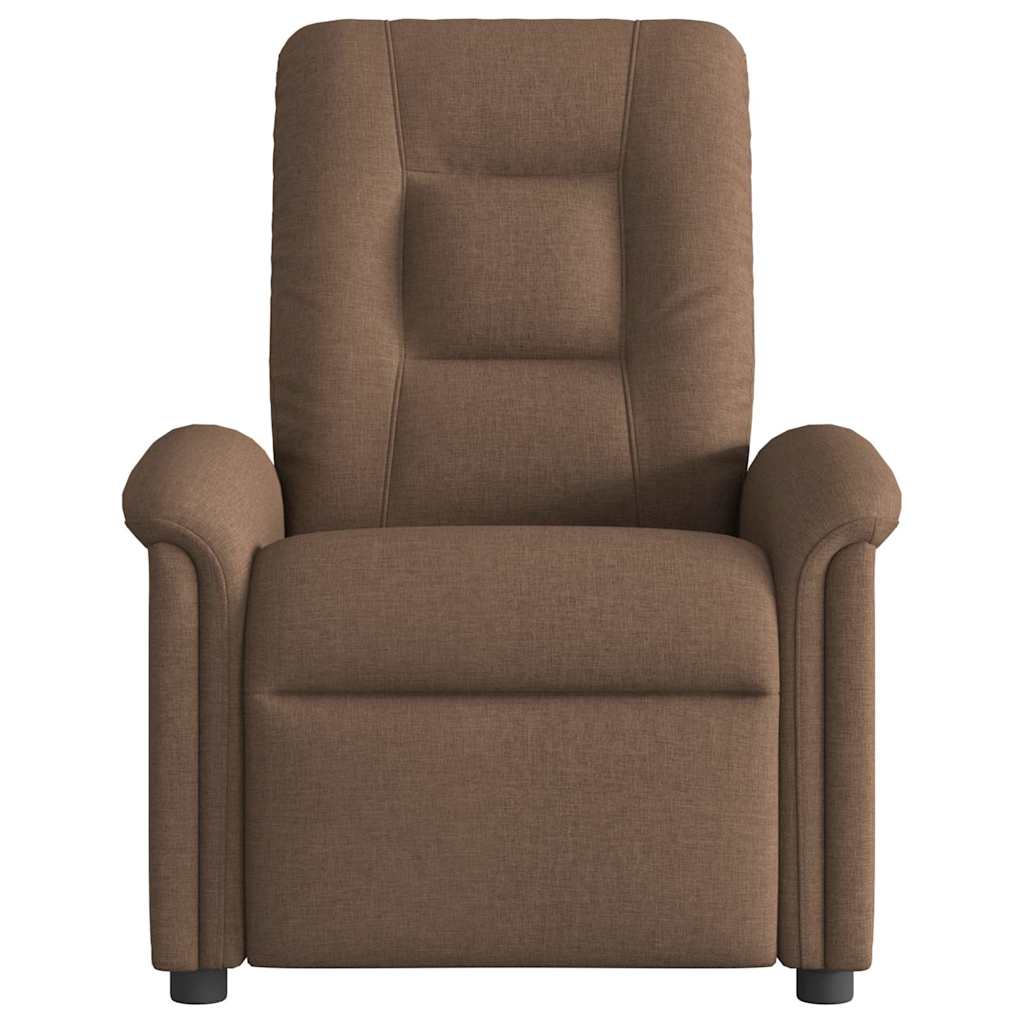 Fauteuil de massage inclinable Marron Tissu Fauteuils vidaXL