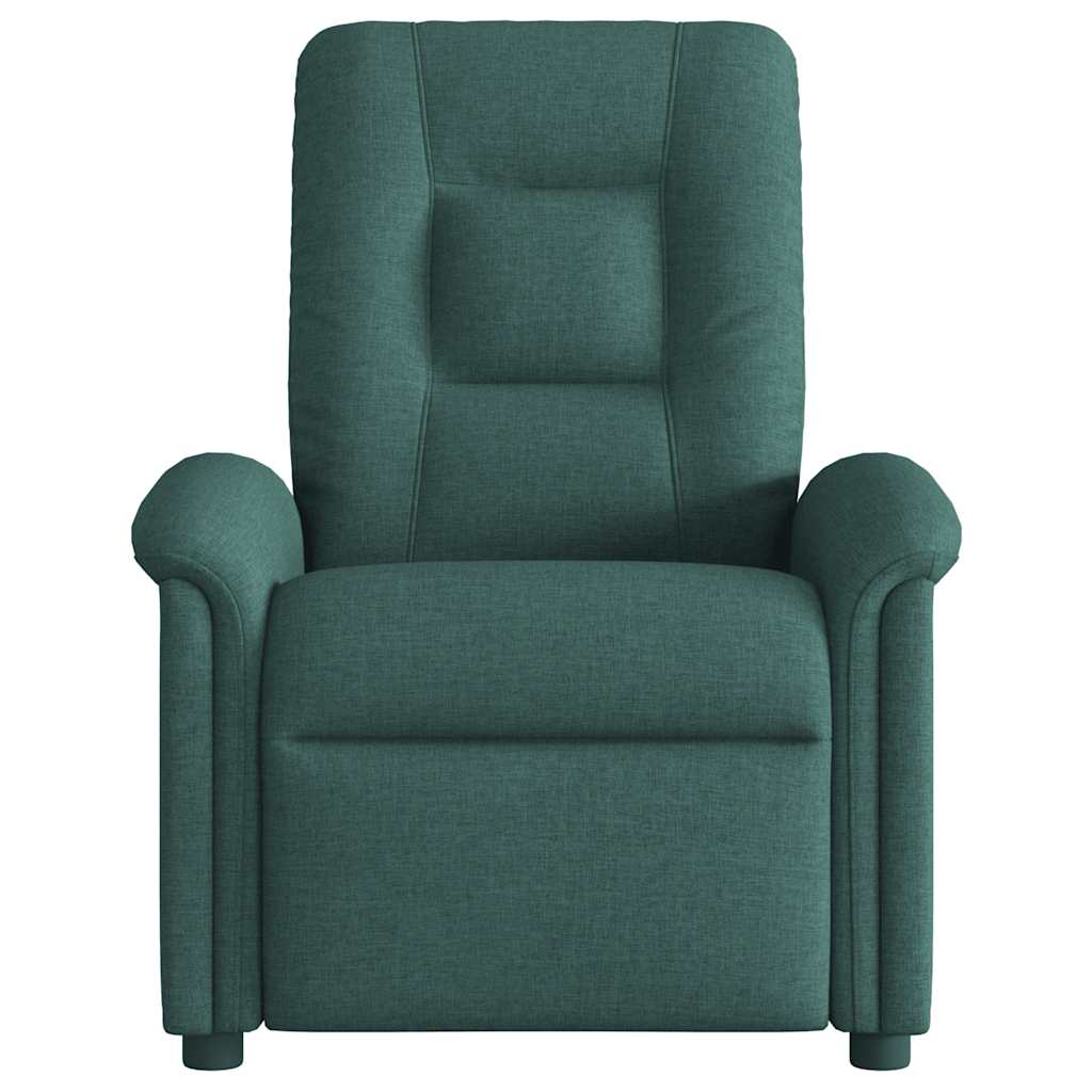 Fauteuil de massage inclinable Vert foncé Tissu Fauteuils vidaXL