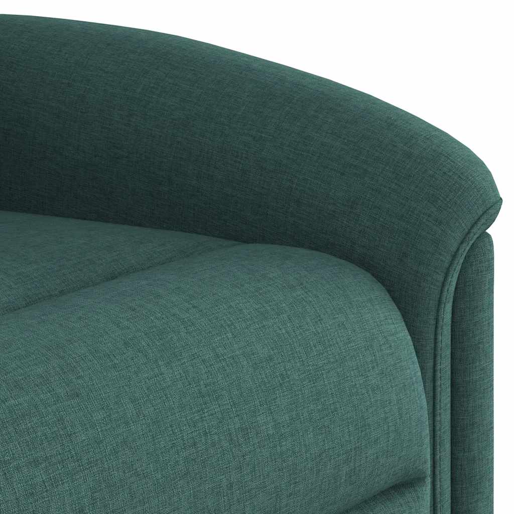 Fauteuil de massage inclinable Vert foncé Tissu Fauteuils vidaXL