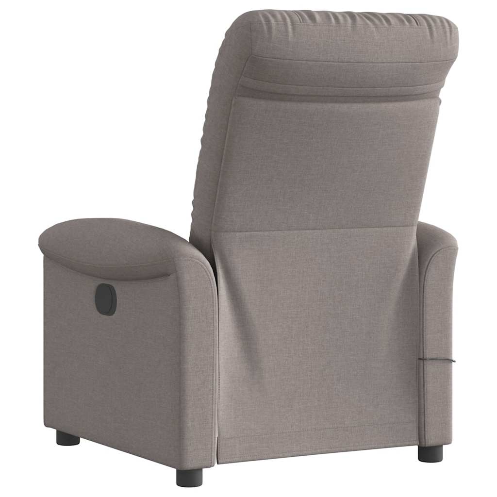 Fauteuil de massage inclinable Taupe Tissu Fauteuils vidaXL