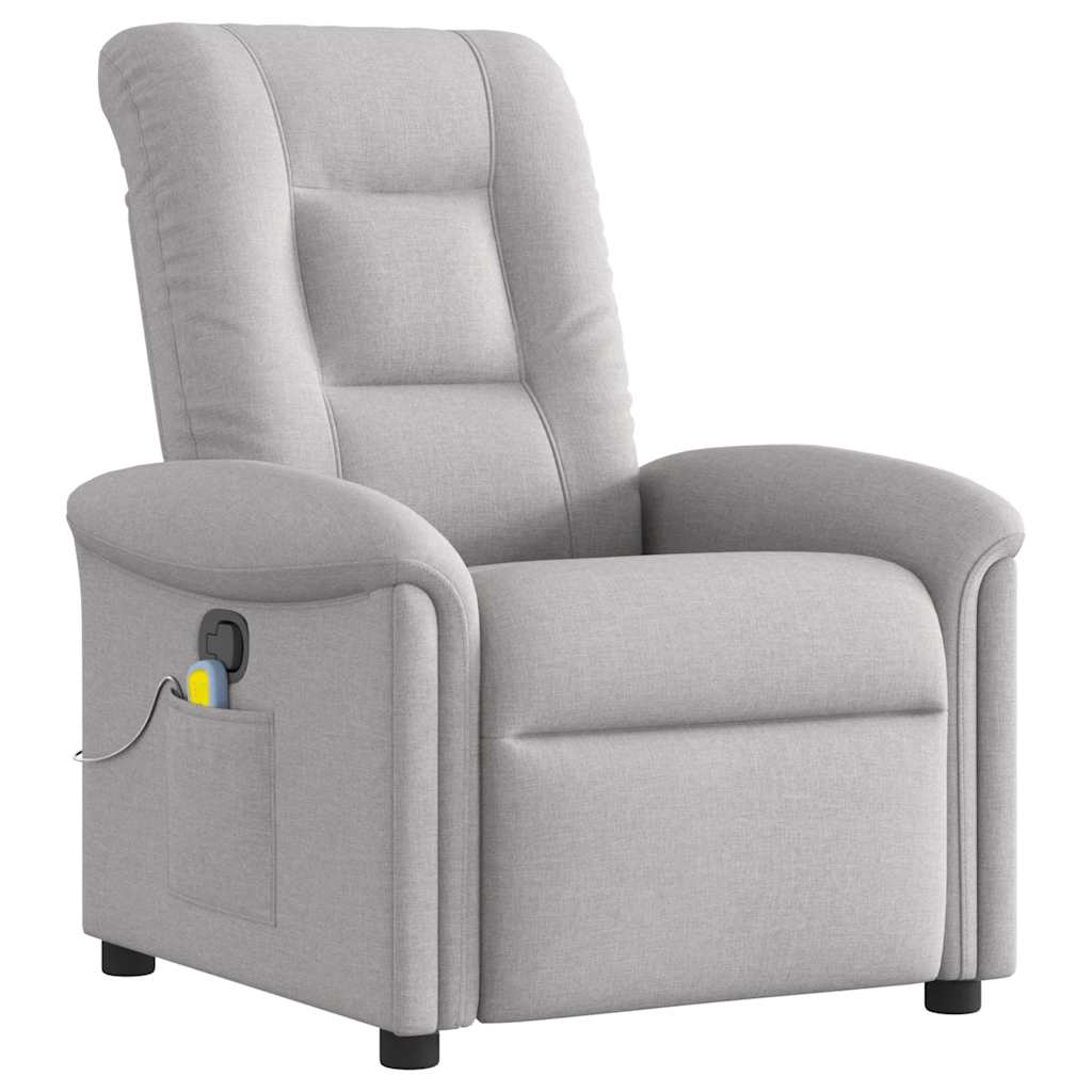 Fauteuil de massage inclinable gris nuage tissu Fauteuils vidaXL