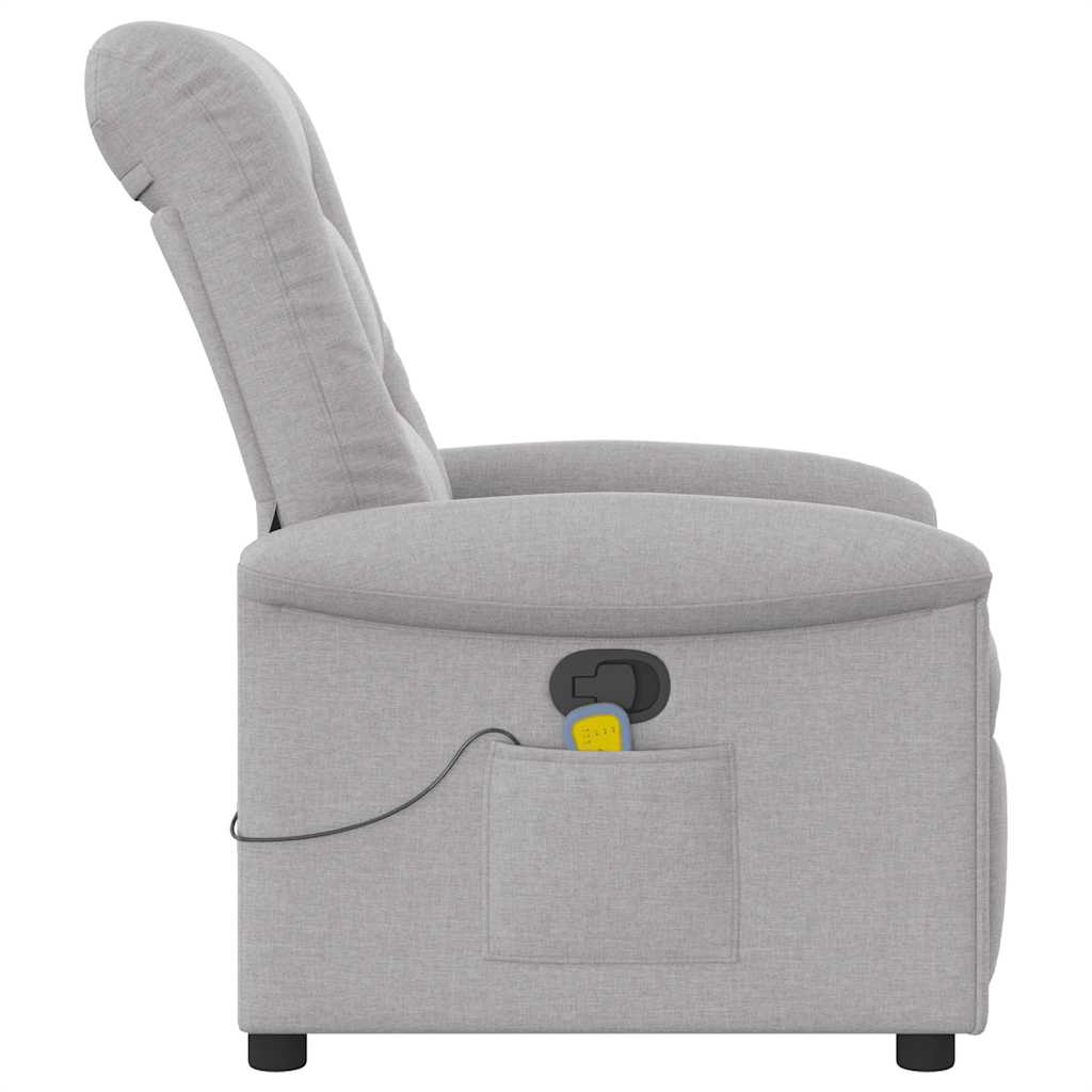 Fauteuil de massage inclinable gris nuage tissu Fauteuils vidaXL