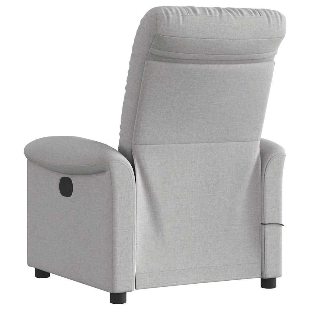 Fauteuil de massage inclinable gris nuage tissu Fauteuils vidaXL