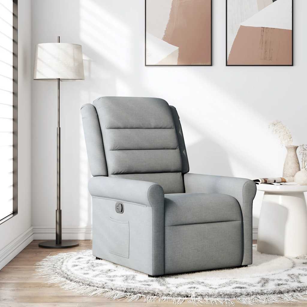 Fauteuil inclinable Gris clair Tissu