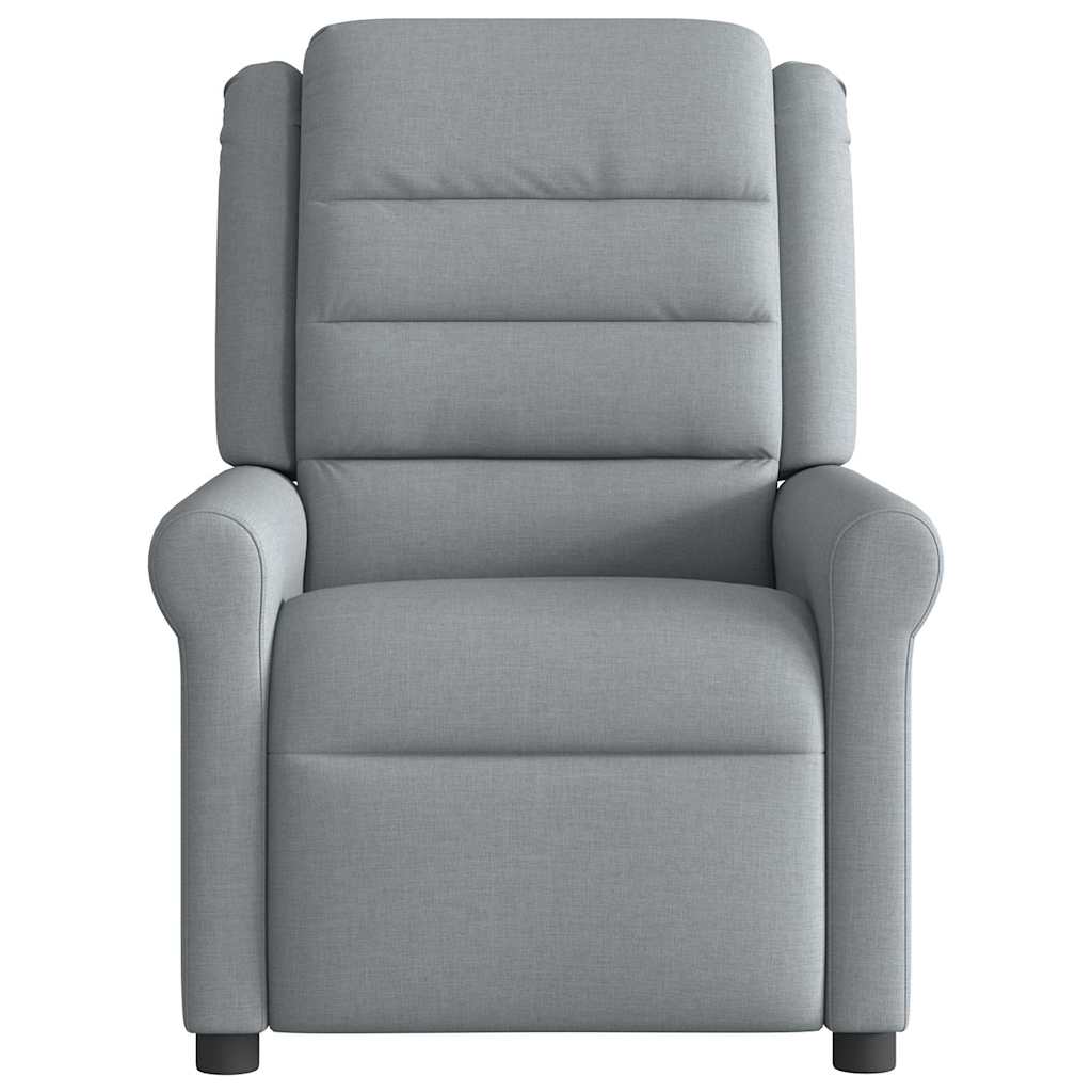 Fauteuil de massage inclinable Gris clair Tissu