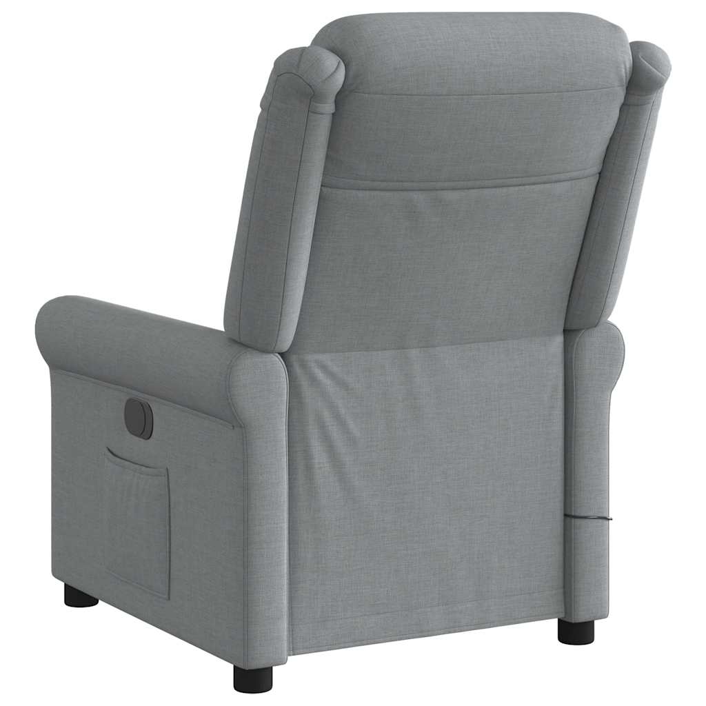 Fauteuil de massage inclinable Gris clair Tissu