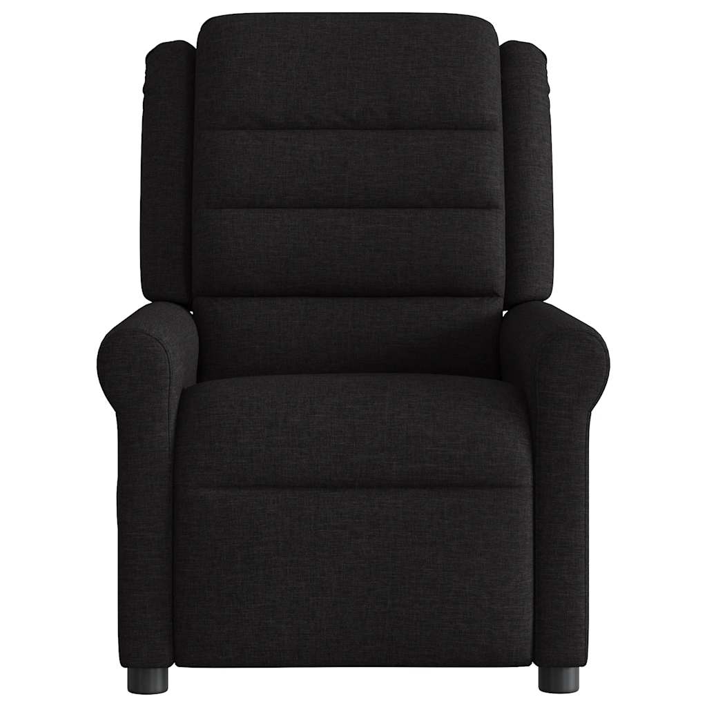 Fauteuil de massage inclinable Noir Tissu