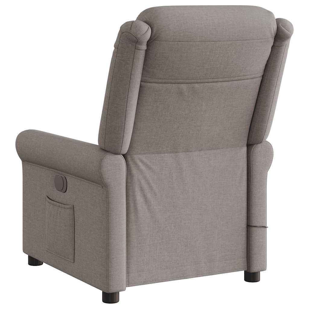 Fauteuil de massage inclinable Taupe Tissu Fauteuils vidaXL