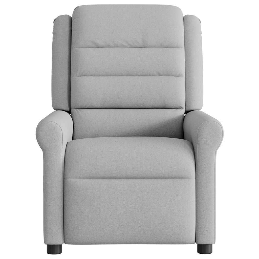 Fauteuil de massage inclinable gris nuage tissu