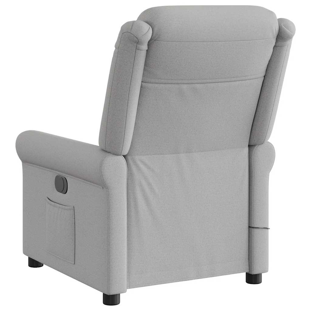 Fauteuil de massage inclinable gris nuage tissu