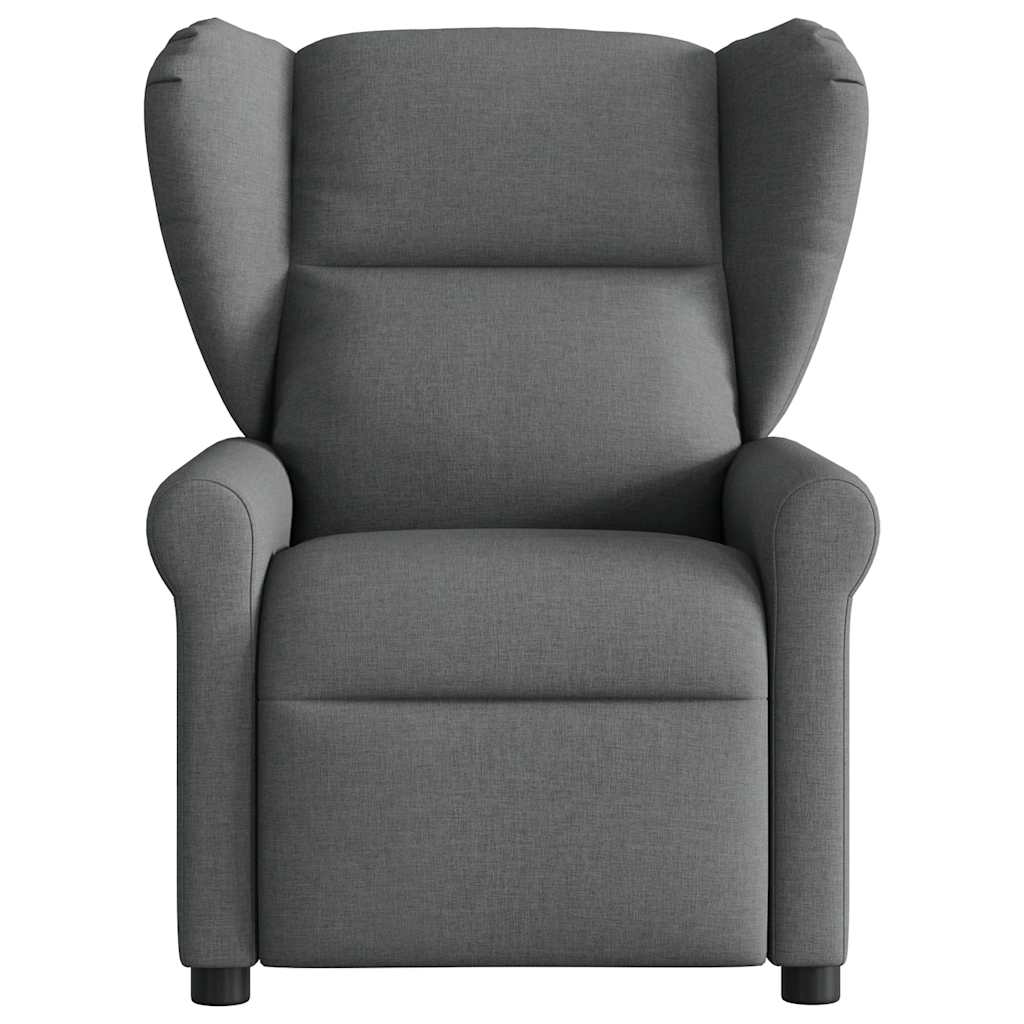 Fauteuil de massage inclinable Gris foncé Tissu Fauteuils vidaXL