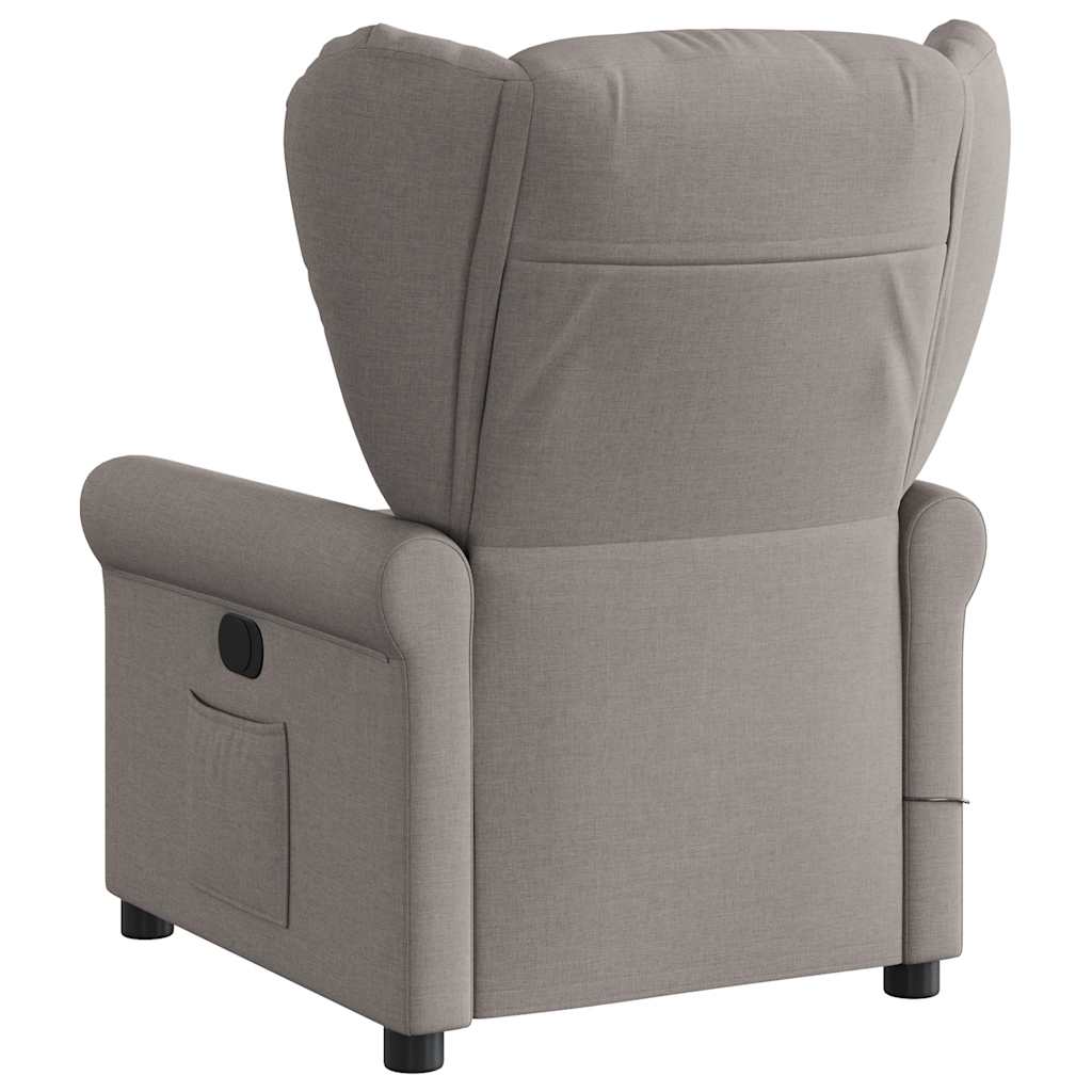 Fauteuil de massage inclinable Taupe Tissu Fauteuils vidaXL