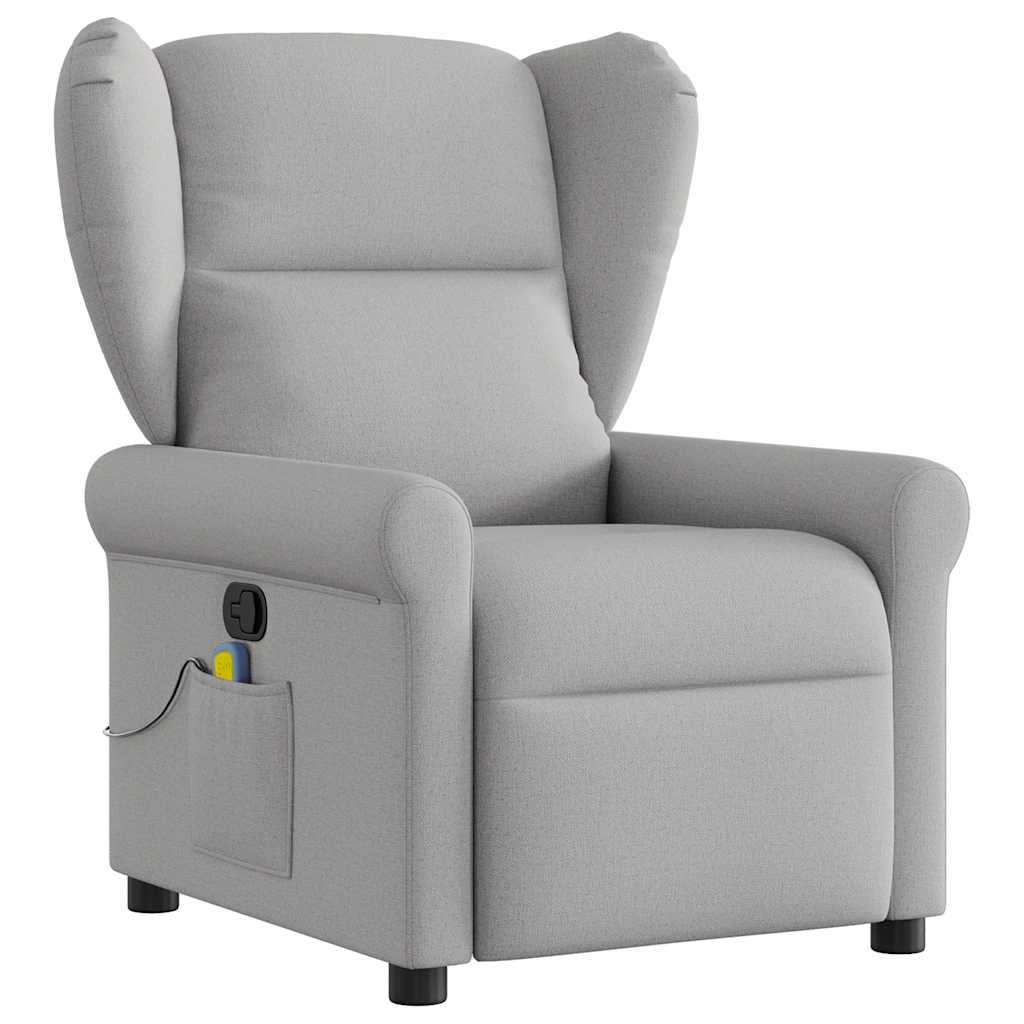 Fauteuil de massage inclinable gris nuage tissu Fauteuils vidaXL