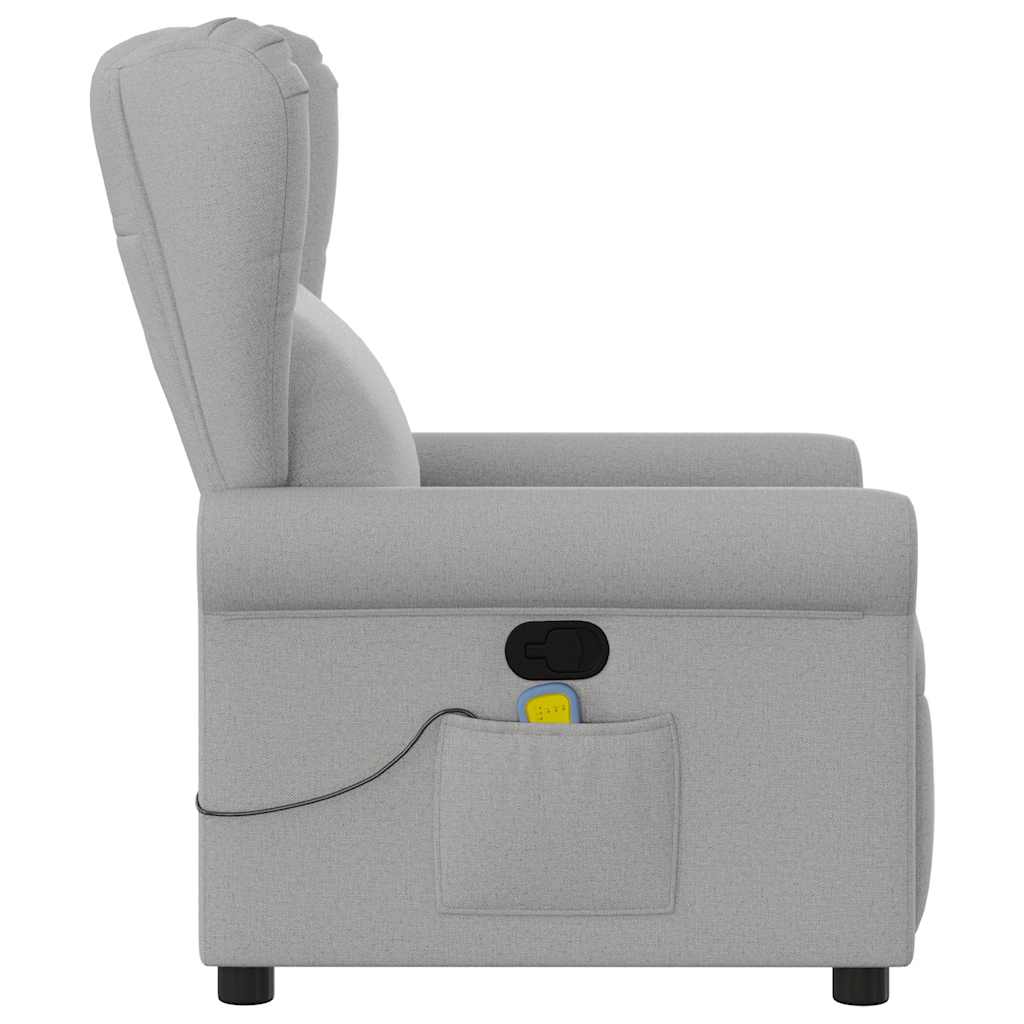 Fauteuil de massage inclinable gris nuage tissu Fauteuils vidaXL