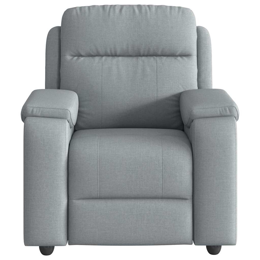 Fauteuil de massage inclinable Gris clair Tissu Fauteuils vidaXL