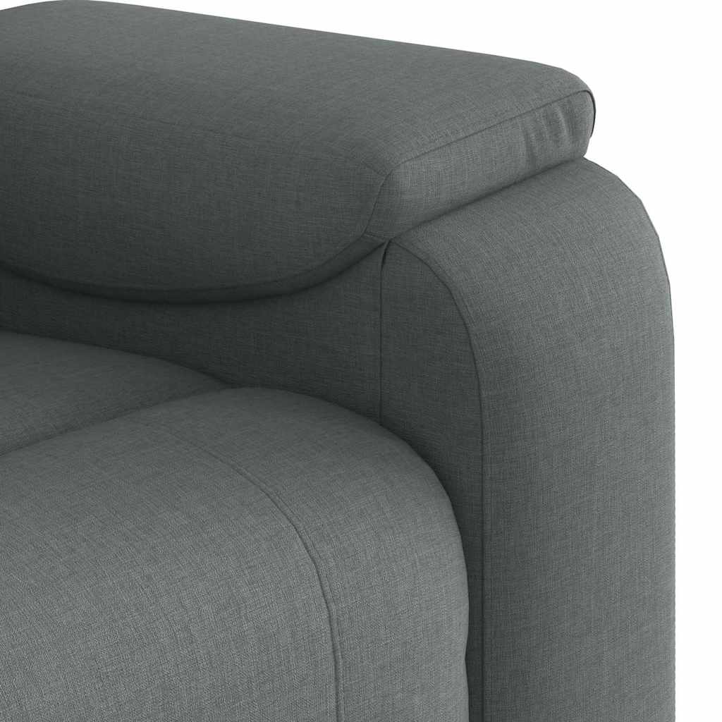 Fauteuil de massage inclinable Gris foncé Tissu Fauteuils vidaXL