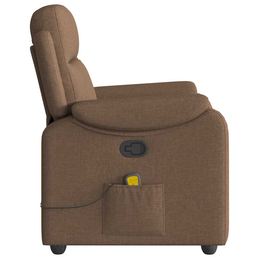 Fauteuil de massage inclinable Marron Tissu Fauteuils vidaXL