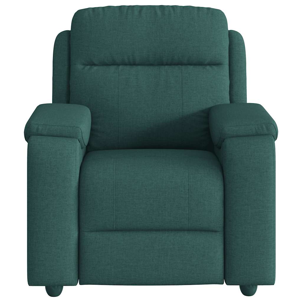 Fauteuil de massage inclinable Vert foncé Tissu Fauteuils vidaXL