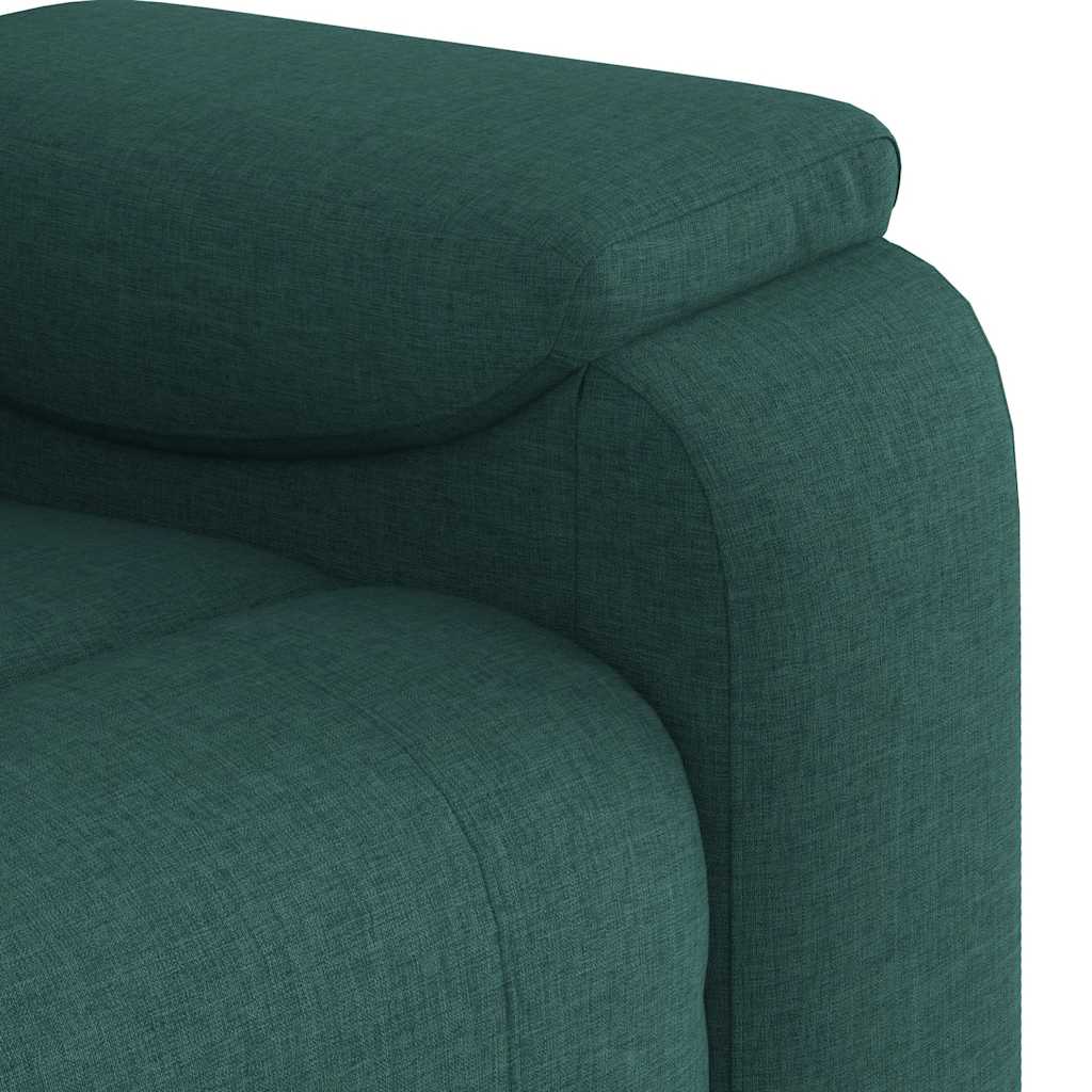 Fauteuil de massage inclinable Vert foncé Tissu Fauteuils vidaXL