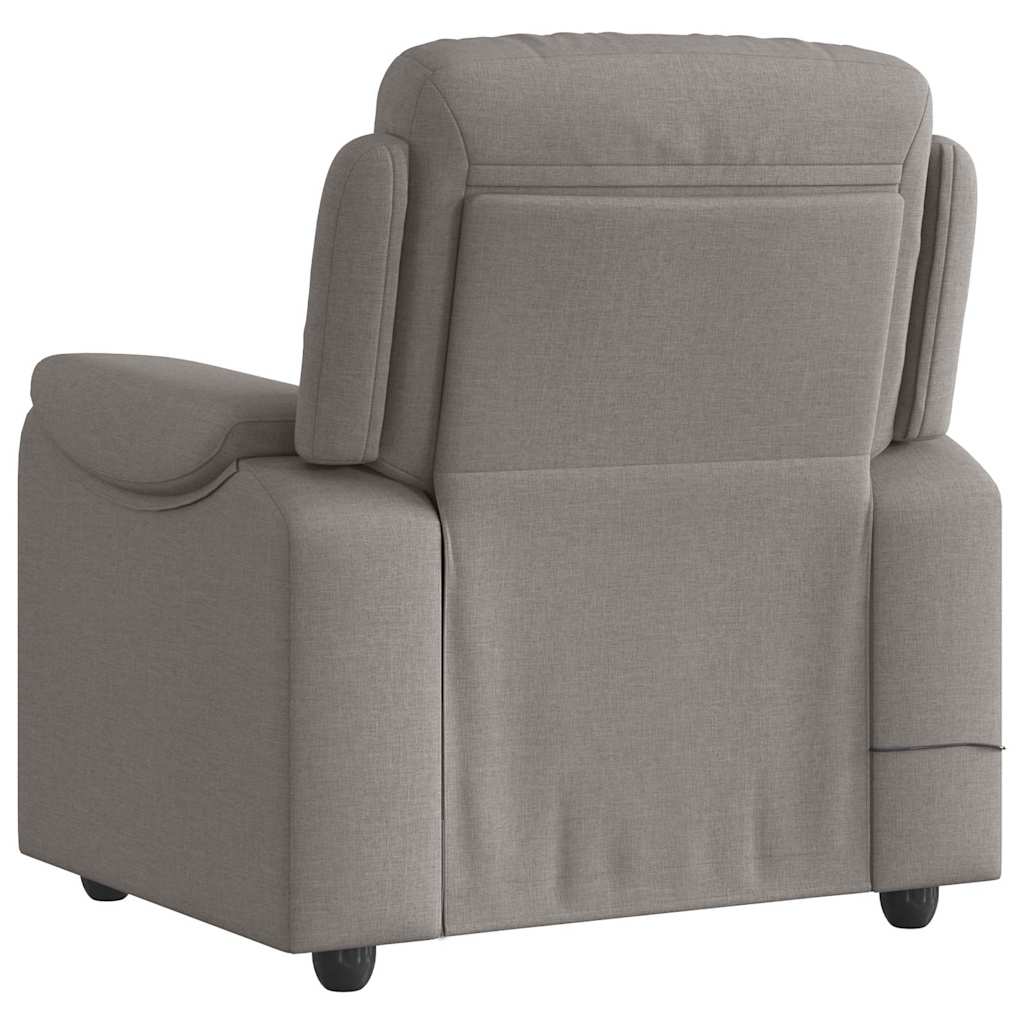 Fauteuil de massage inclinable Taupe Tissu Fauteuils vidaXL