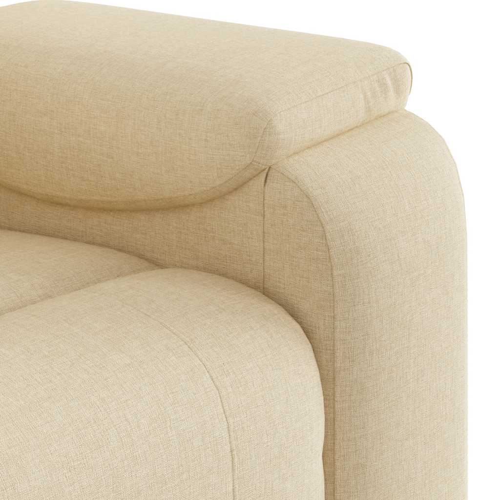 Fauteuil de massage inclinable Crème Tissu Fauteuils vidaXL