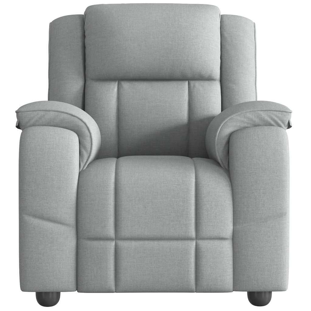 Fauteuil de massage inclinable Gris clair Tissu Fauteuils vidaXL