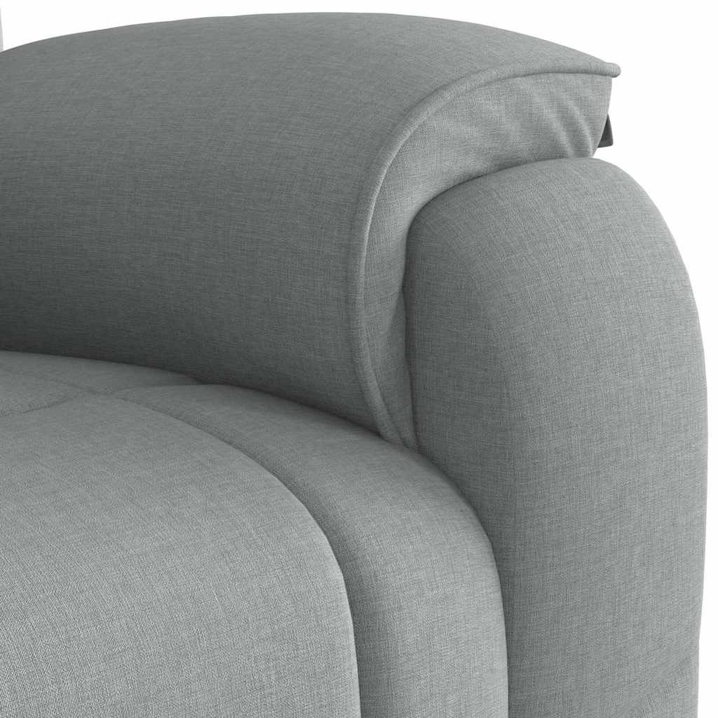 Fauteuil de massage inclinable Gris clair Tissu Fauteuils vidaXL