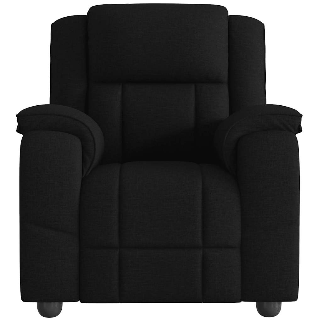 Fauteuil de massage inclinable Noir Tissu Fauteuils vidaXL