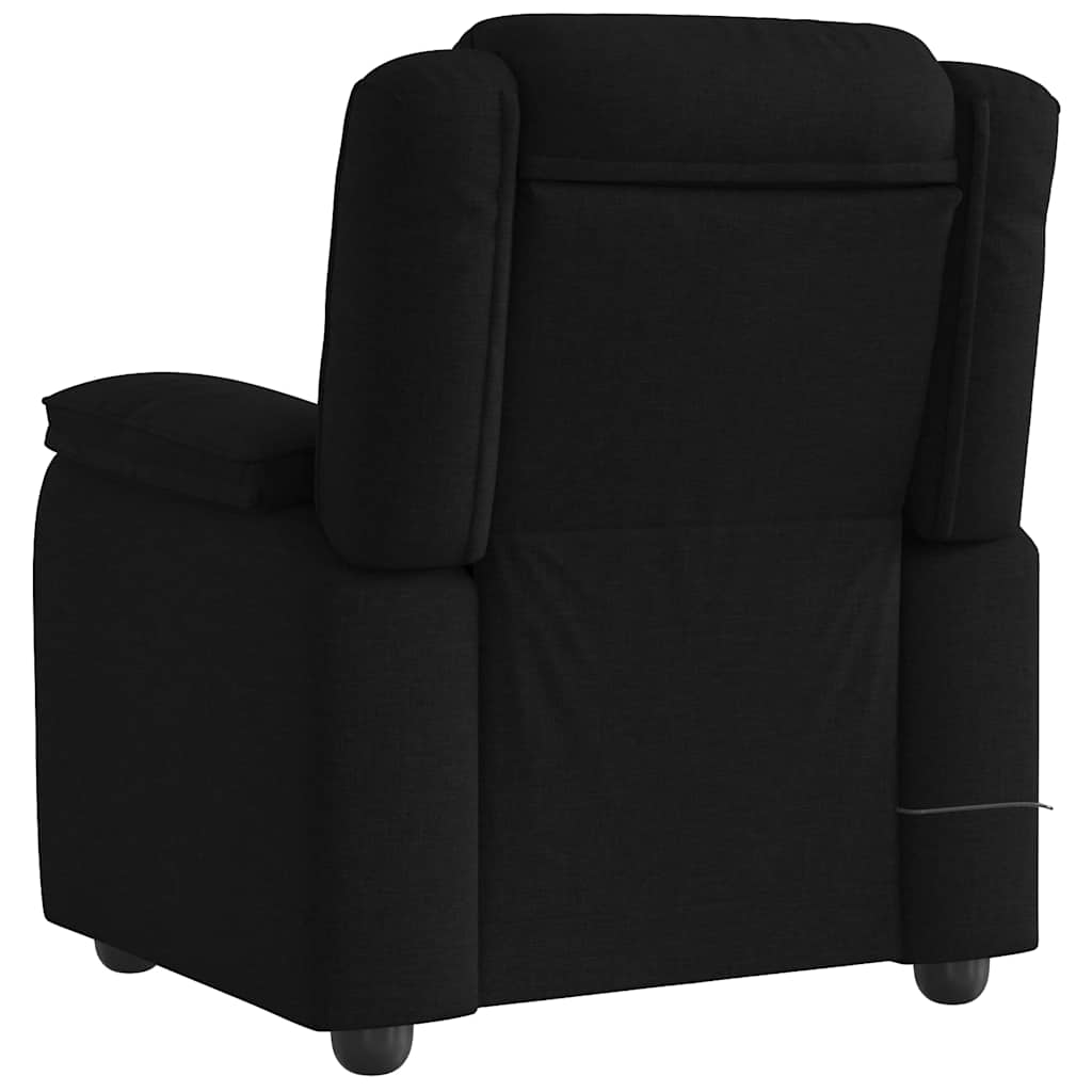 Fauteuil de massage inclinable Noir Tissu Fauteuils vidaXL