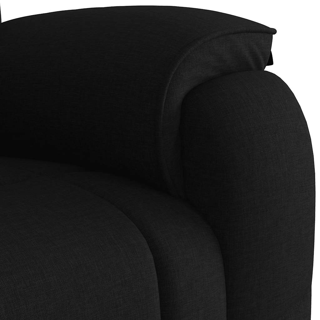 Fauteuil de massage inclinable Noir Tissu Fauteuils vidaXL