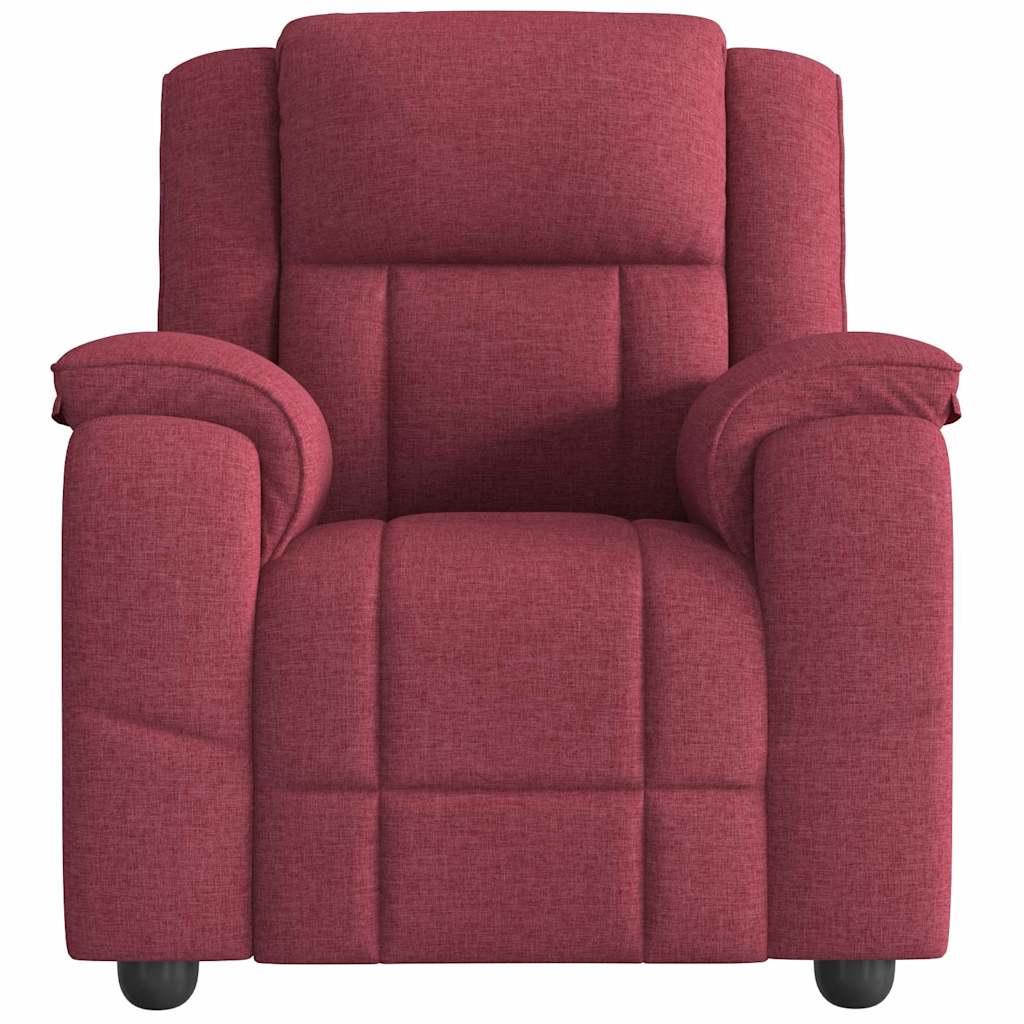 Fauteuil de massage inclinable Rouge bordeaux Tissu Fauteuils vidaXL