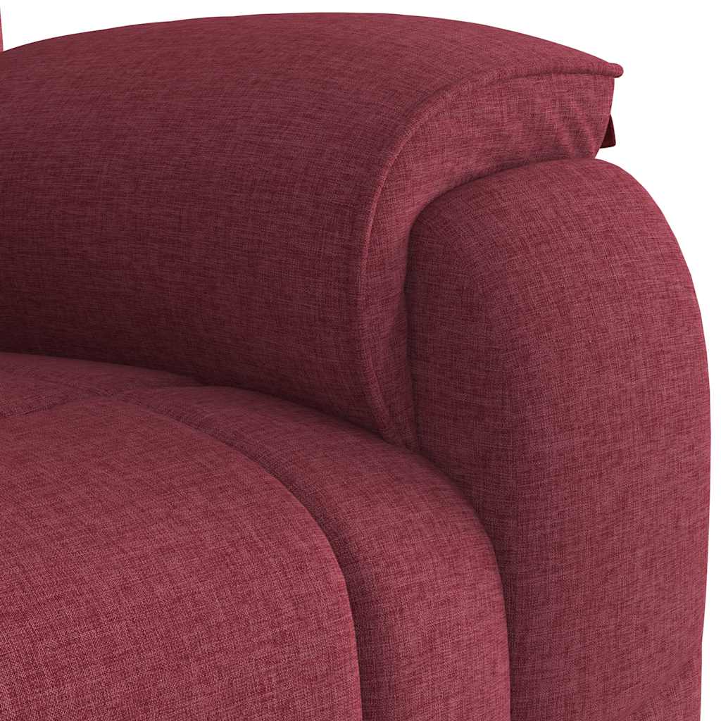 Fauteuil de massage inclinable Rouge bordeaux Tissu Fauteuils vidaXL