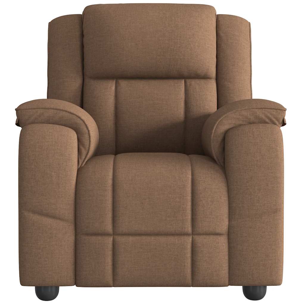 Fauteuil de massage inclinable Marron Tissu Fauteuils vidaXL