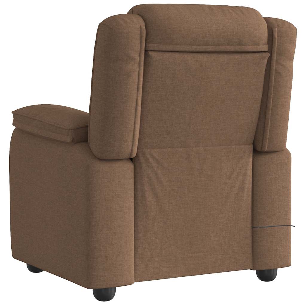 Fauteuil de massage inclinable Marron Tissu Fauteuils vidaXL