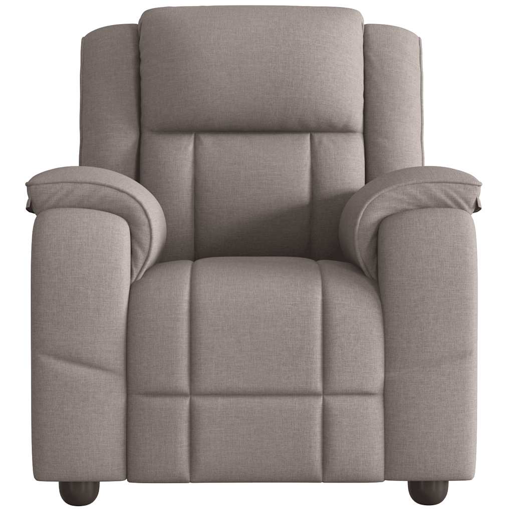 Fauteuil de massage inclinable Taupe Tissu Fauteuils vidaXL