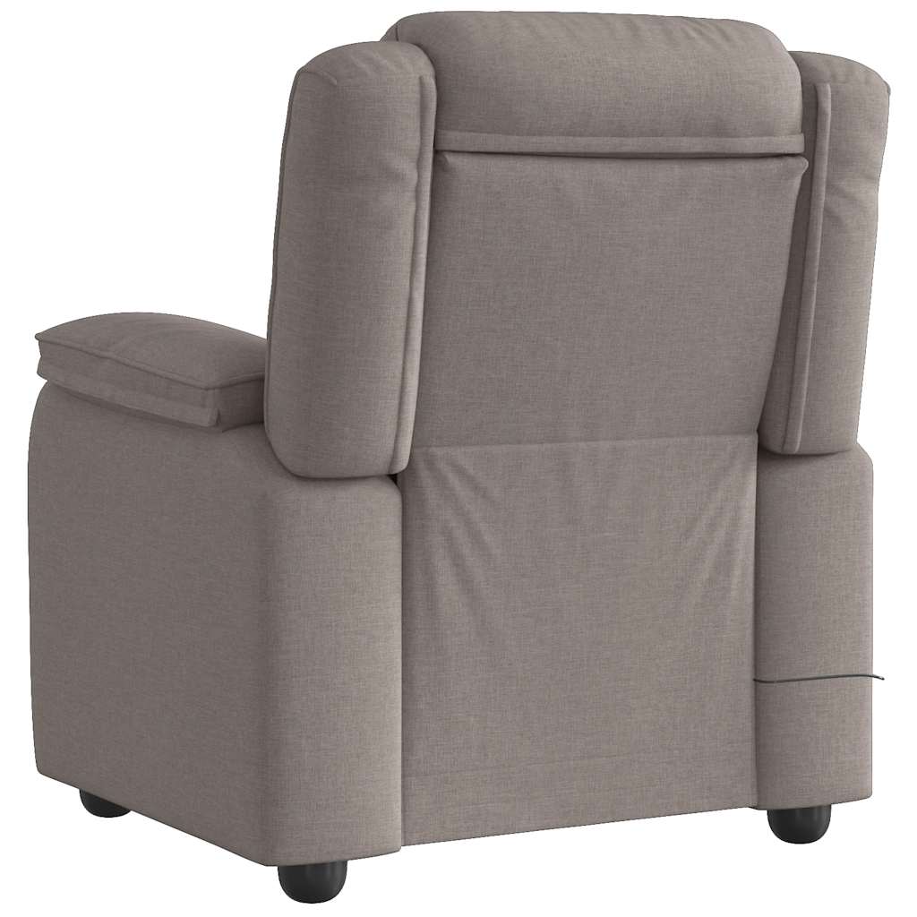 Fauteuil de massage inclinable Taupe Tissu Fauteuils vidaXL