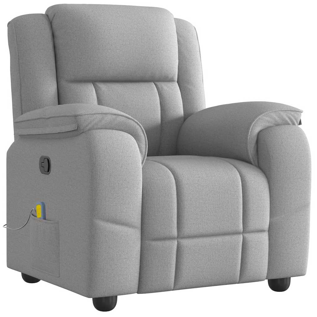 Fauteuil de massage inclinable gris nuage tissu Fauteuils vidaXL