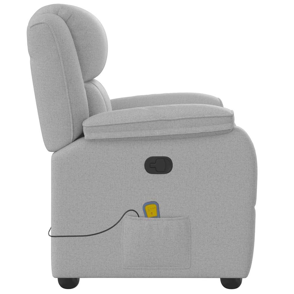 Fauteuil de massage inclinable gris nuage tissu Fauteuils vidaXL