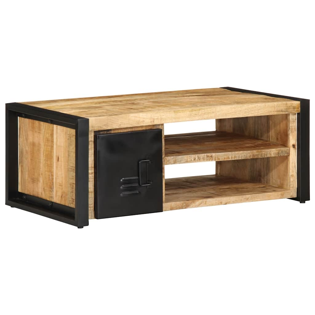 Table basse 90x50x36 cm bois de manguier massif brut - Xios Store SNC