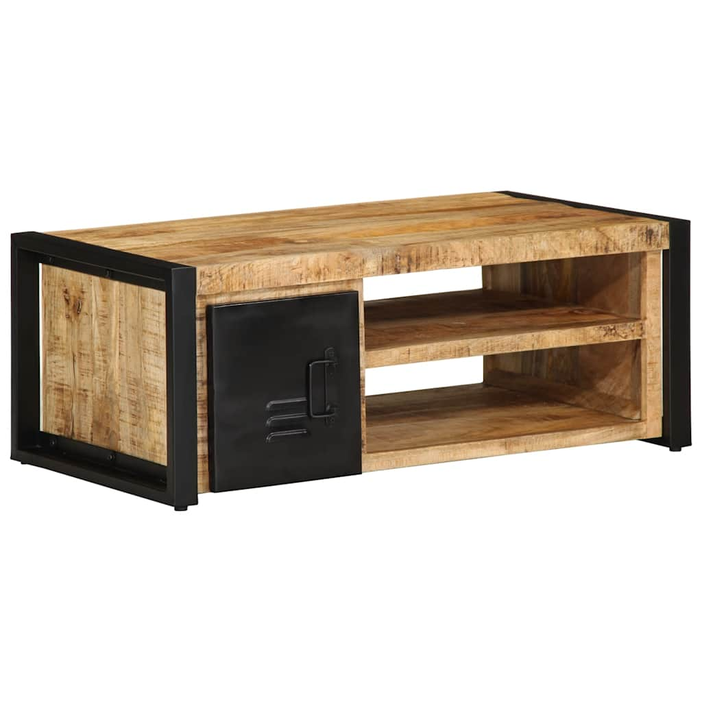 Table basse 90x50x36 cm bois de manguier massif brut - Xios Store SNC