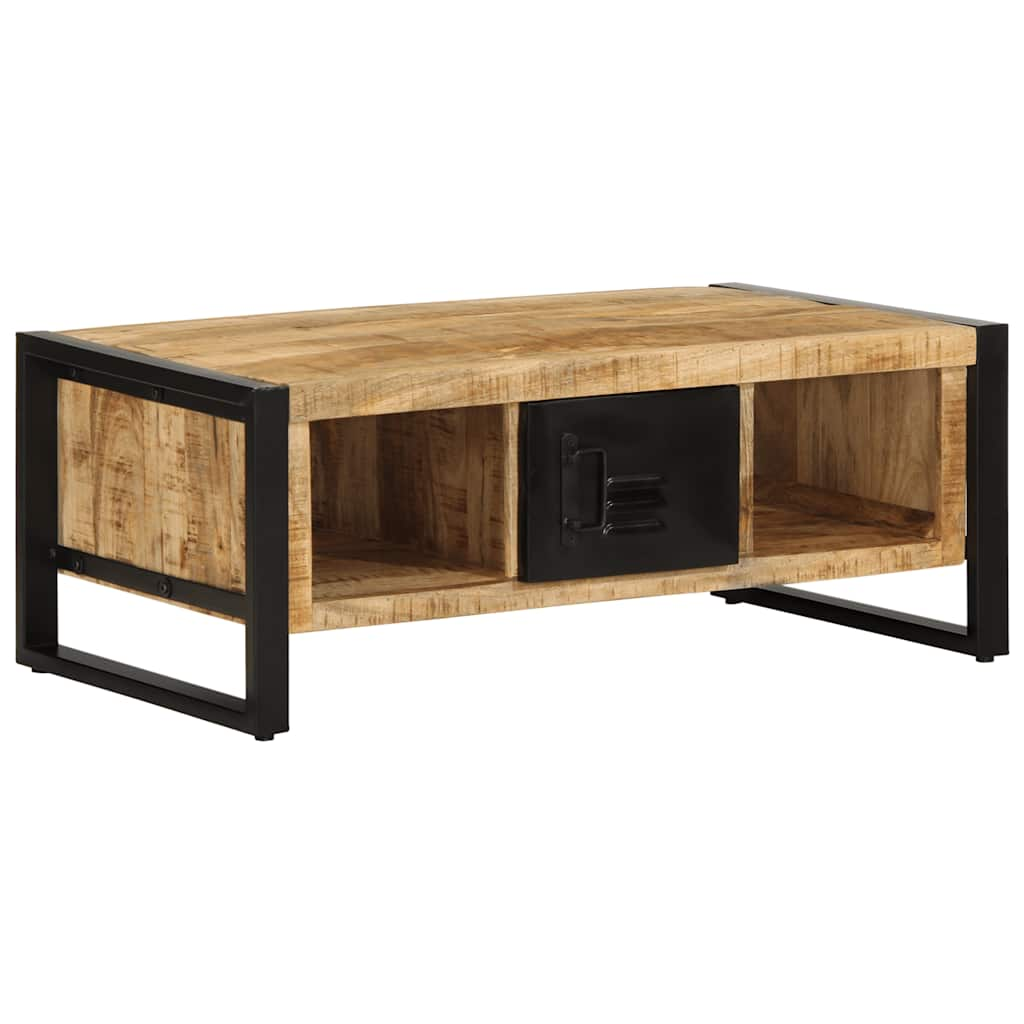 Table basse 90x50x36 cm bois de manguier massif brut - Xios Store SNC