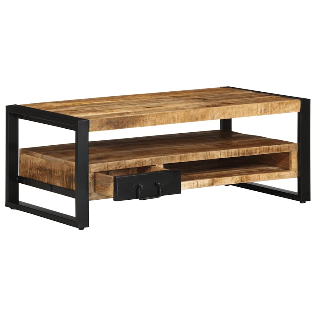 Table basse 90x50x36 cm bois de manguier massif brut - Xios Store SNC