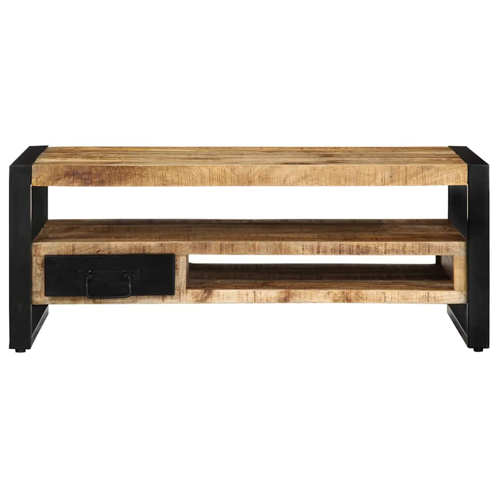 Table basse 90x50x36 cm bois de manguier massif brut - Xios Store SNC