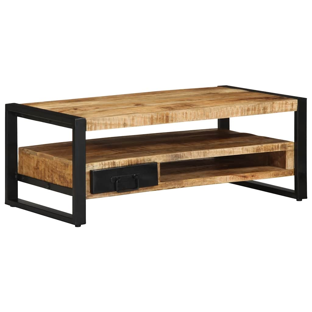 Table basse 90x50x36 cm bois de manguier massif brut - Xios Store SNC