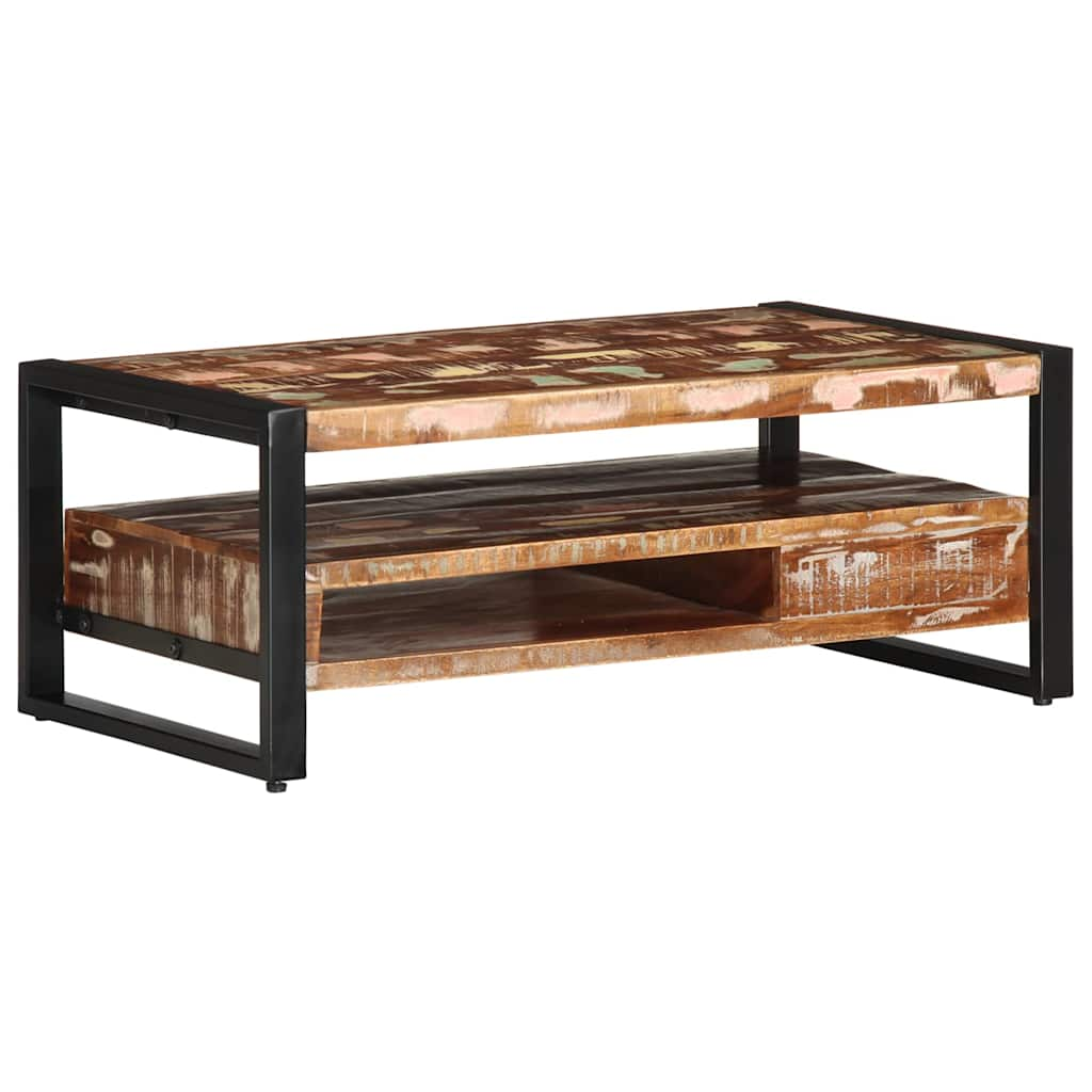 Table basse multicolore 90x50x36 cm bois de récupération massif Tables basses vidaXL   