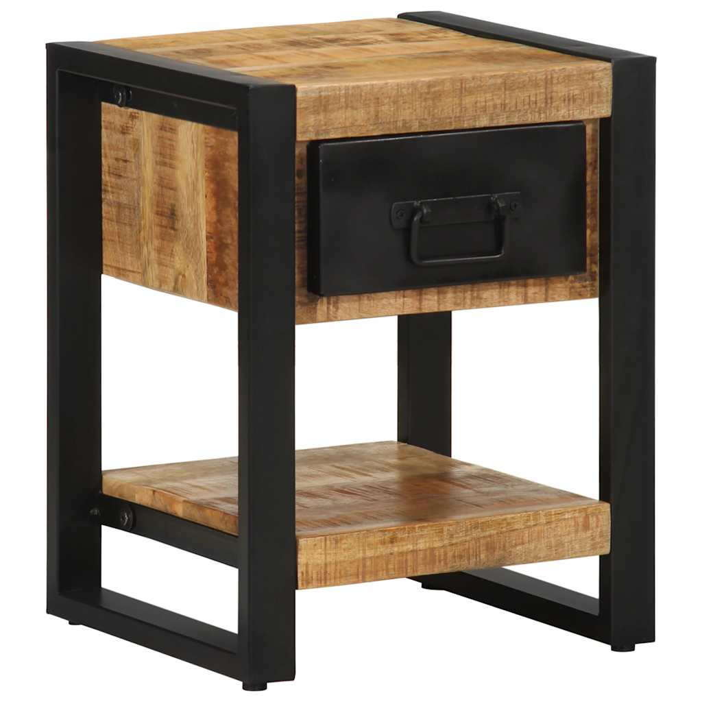 Table de chevet 35x34x45 cm bois de manguier massif brut - Xios Store SNC