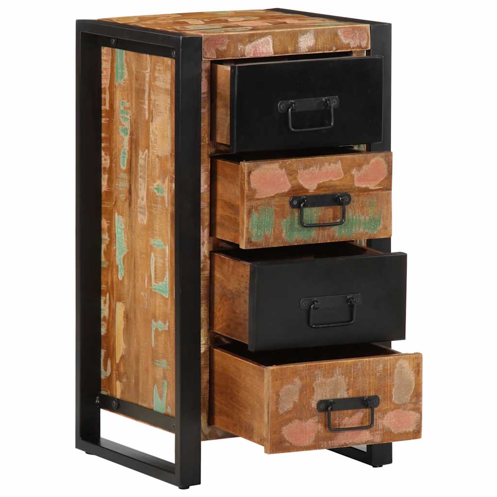 Armoire à tiroir multicolore 40x40x90 cm bois de récupération Buffets & bahuts vidaXL